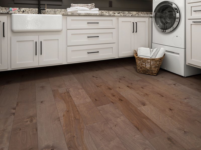 brown hardwood flooring for bathroom in Dickson, TN area by Preston Thompson's Carpet Shoppe