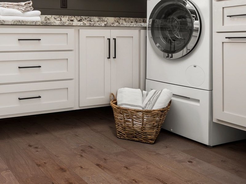 brown hardwood flooring for bathroom in Dickson, TN area by Preston Thompson's Carpet Shoppe