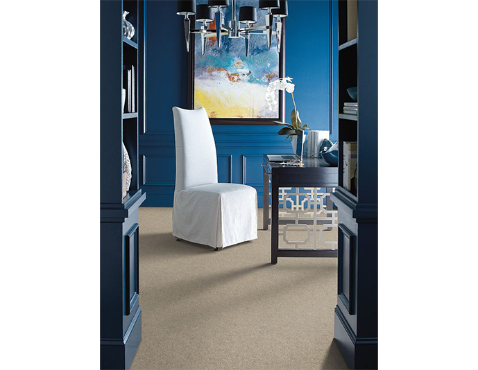 White armchair for Preston Thompson's Carpet Shoppe in Dickson
